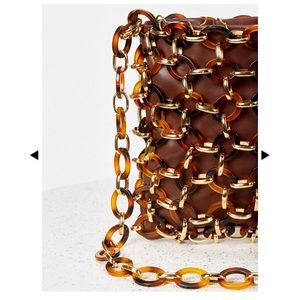 Cult Gaia Brown Acrylic Leather Natasha Bag